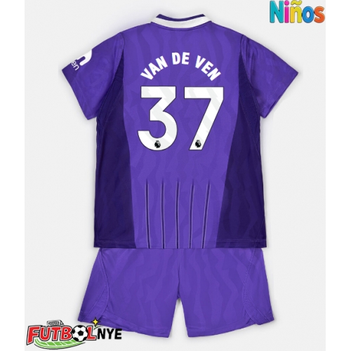 Camiseta Tottenham Hotspur Micky van de Ven #37 Tercera Equipación para niños 2026-27 manga corta (+ pantalones cortos)